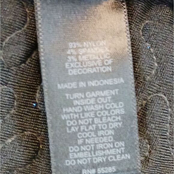 EXPRESS Sequined Camisole Tank Top Navy Spaghetti Strap Sz Small NWT - Picture 10 of 12